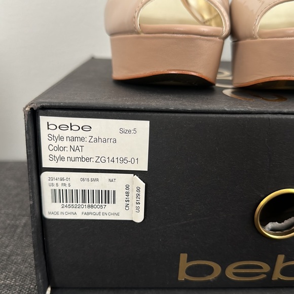 Bebe nude heels with sling back - Picture 5 of 6